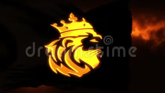 金狮王旗内标志运动背景视频的预览图