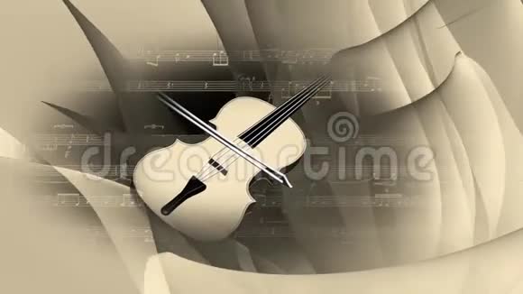 摘要旋转小提琴视频的预览图