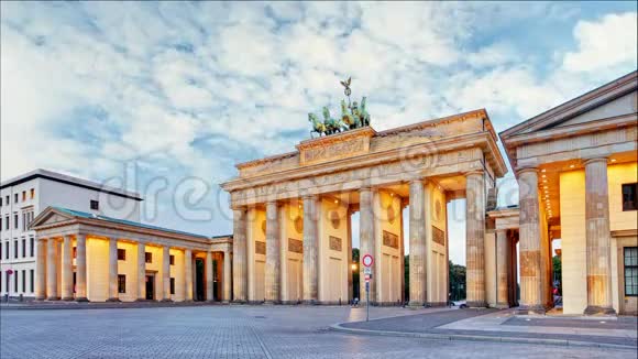 柏林勃兰登堡门时间流逝德国视频的预览图