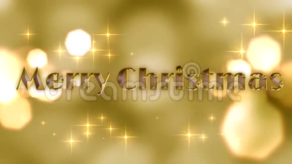 德国闪烁的星星背景下的圣诞快乐视频的预览图