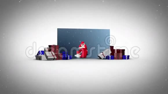 大屏幕圣诞节和家庭动画视频的预览图