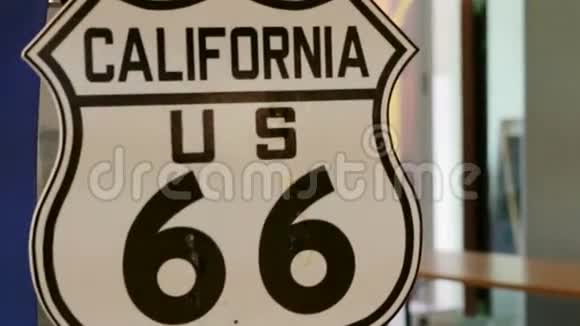 视频66号美国加州公路标志美国著名的公路街视频的预览图
