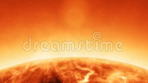 太阳中太阳与火焰和火焰的大气太阳动画视频的预览图