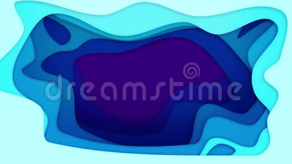 不同形状的斑点在浅蓝色背景上摇摆的抽象动画动画彩色卡通动画视频的预览图