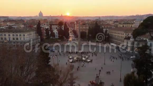 波波洛广场放大时间流逝意大利罗马视频的预览图