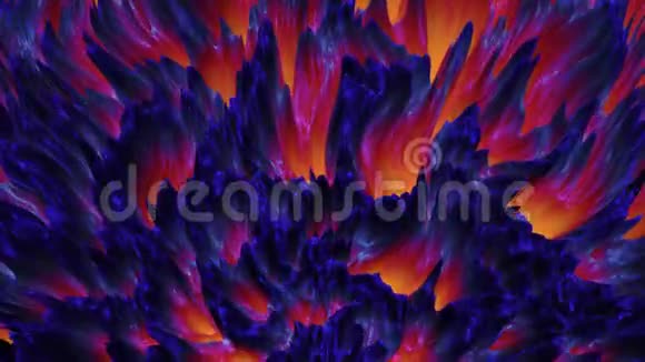 抽象的彩色岩浆背景暗物质无缝环视频的预览图