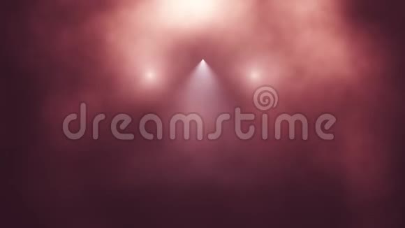 红色蓝色舞台灯光和烟雾介绍标志背景视频的预览图