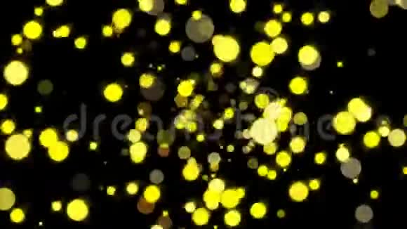 金色闪光粒子和闪光庆祝3d渲染背景金色爆炸纸屑视频的预览图