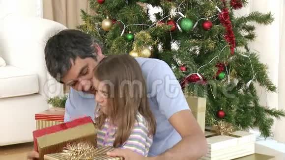 为父亲和女儿准备圣诞礼物视频的预览图