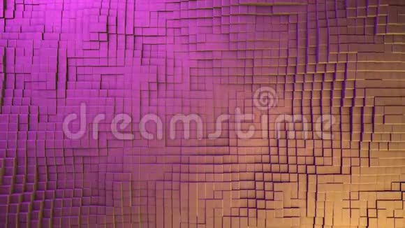 运动设计抽象背景采用粉色和黄色渐变波浪质地顶视无缝环路动画视频的预览图