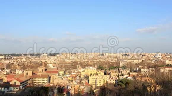 城市上空日落意大利罗马4K视频的预览图