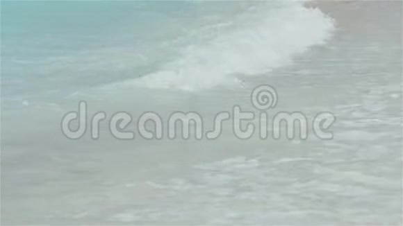 神秘岛天堂热带岛屿白沙和清澈的水视频的预览图