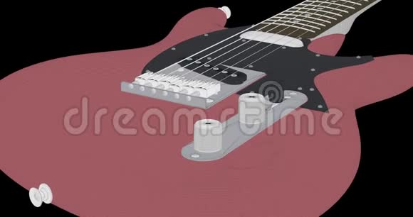 一种用卡通风格制作的电吉他的动画视频的预览图
