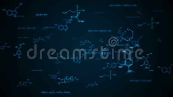 六边形结构分子三维渲染科学技术和医学概念的抽象背景视频的预览图