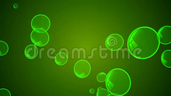 在绿色背景上肥皂泡视频的预览图