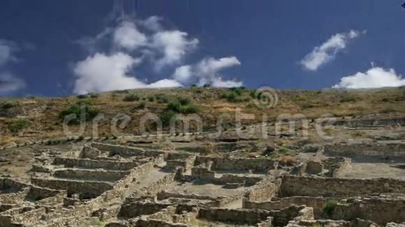 罗得州卡米罗斯古遗址希腊时间流逝视频的预览图