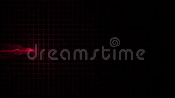 红色监视器上的心跳线视频的预览图