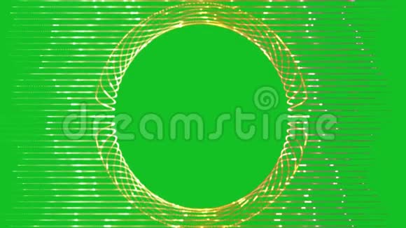 绿色背景的金色动画框架设计视频的预览图