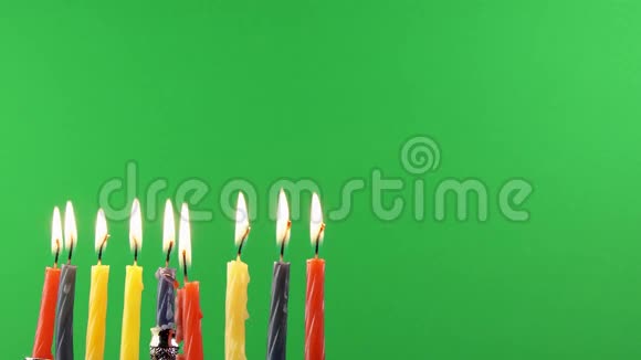 犹太节日光明节背景绿屏宗教视频的预览图