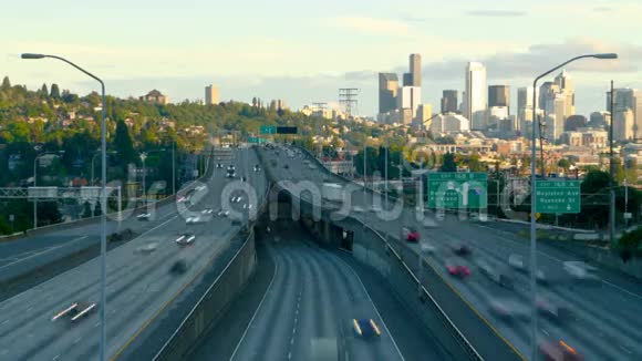 西雅图I5交通时间流逝视频的预览图