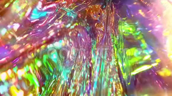 色彩缤纷的派对迪斯科彩虹灯背景视频的预览图