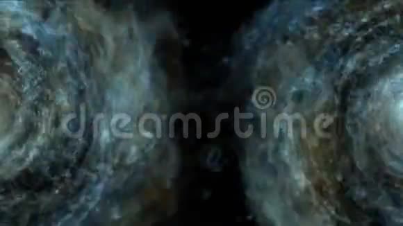 抽象能量涡旋宇宙隧道烟花粒子孔涡旅行视频的预览图