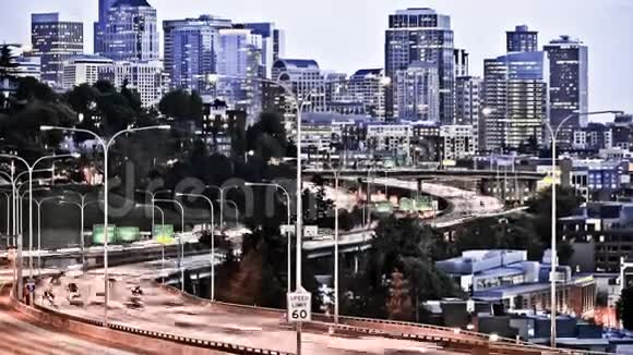 西雅图I5交通时间推移效应视频的预览图