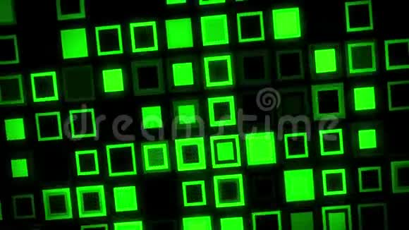 绿色疯狂霓虹灯小队抽象VJ循环背景视频的预览图