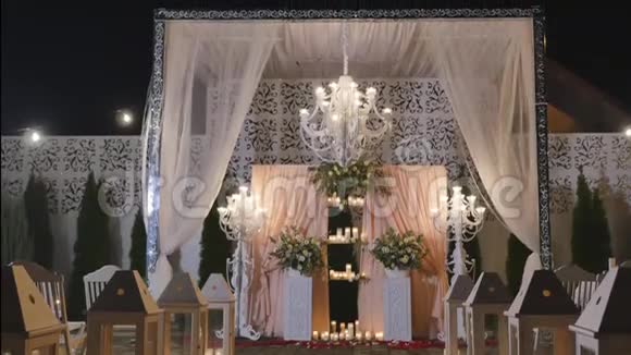 婚礼装饰婚礼地点婚礼仪式拱门婚礼装饰视频的预览图