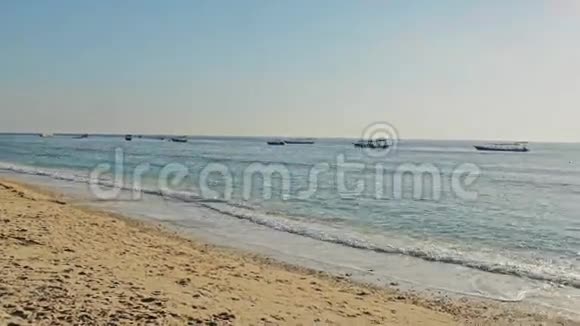 早晨的热带沙滩视频的预览图