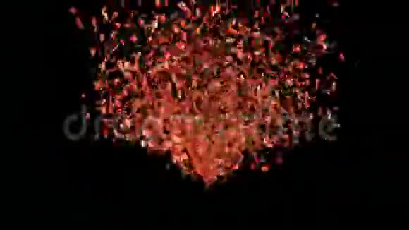 3D动画红色的心为情人节视频的预览图