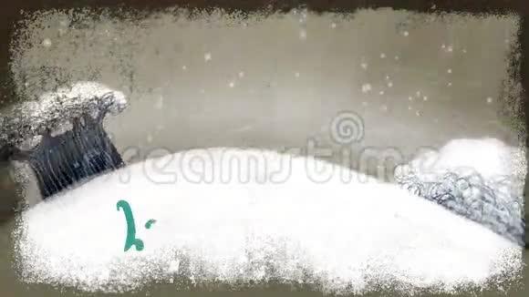 冬季背景下的节日快乐动画视频的预览图
