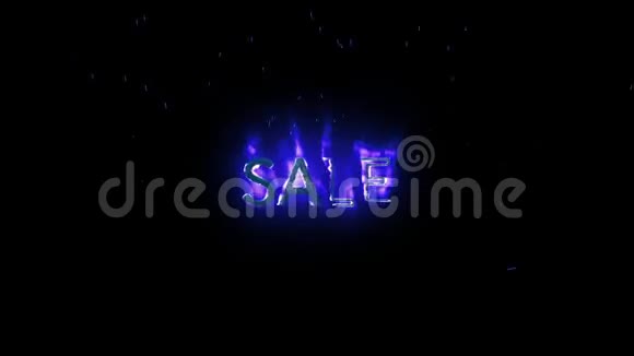 出现在紫色火焰上的销售文本视频的预览图