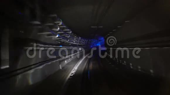 美丽的地铁隧道景观前进快视频的预览图