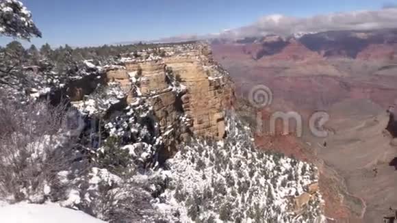 大峡谷冬季景观潘视频的预览图