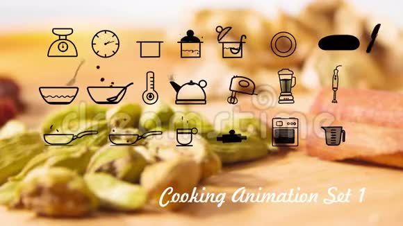 烹饪图标动画阿尔法设置1v1视频的预览图