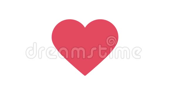 跳动红色心脏图标动画与可选的卢马哑光阿尔法卢马哑光包括在内视频的预览图