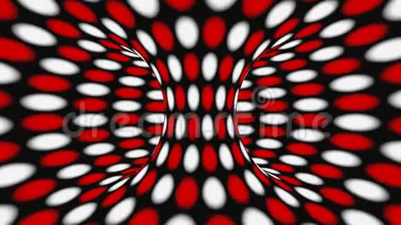 黑白幻视错觉抽象催眠动画背景波卡点几何环壁纸视频的预览图