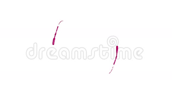 白色背景上的粉红色液体圆圈彩色油漆视频的预览图