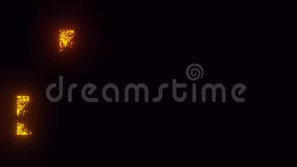 黑色背景下的新年快乐文字3个字体Versions飞行火花粒子动画视频的预览图