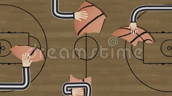 长手组装篮球削球复古风格视频的预览图