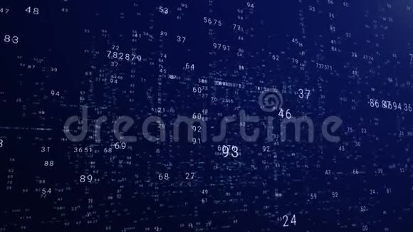 蓝色BG数字3Dspase视频的预览图