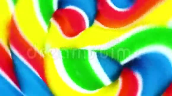 近距离观看一个活跃的Lollypop快速旋转的圆圈视频的预览图