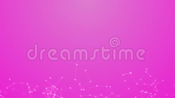 线和点技术未来网络丛抽象粉红色背景3d动画4k视频的预览图
