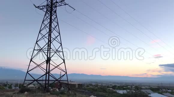 亚美尼亚埃里温郊区日落视频的预览图