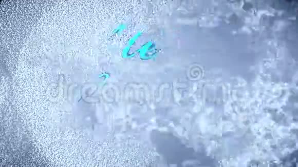 圣诞快乐的文字出现在雪地里视频的预览图