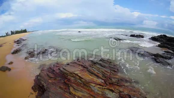比达拉湾的热带海滩视频的预览图