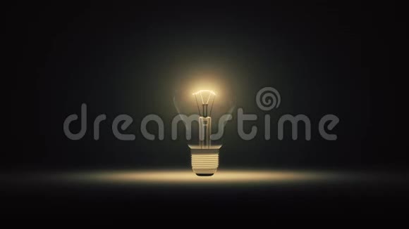 灯泡闪烁和爆炸的三维动画视频的预览图