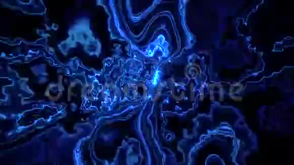 蓝等离子体能量湍流场VJ回路摘要背景视频的预览图