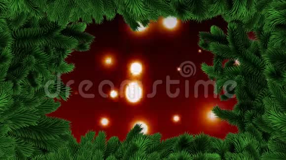 圣诞树边有发光的灯视频的预览图